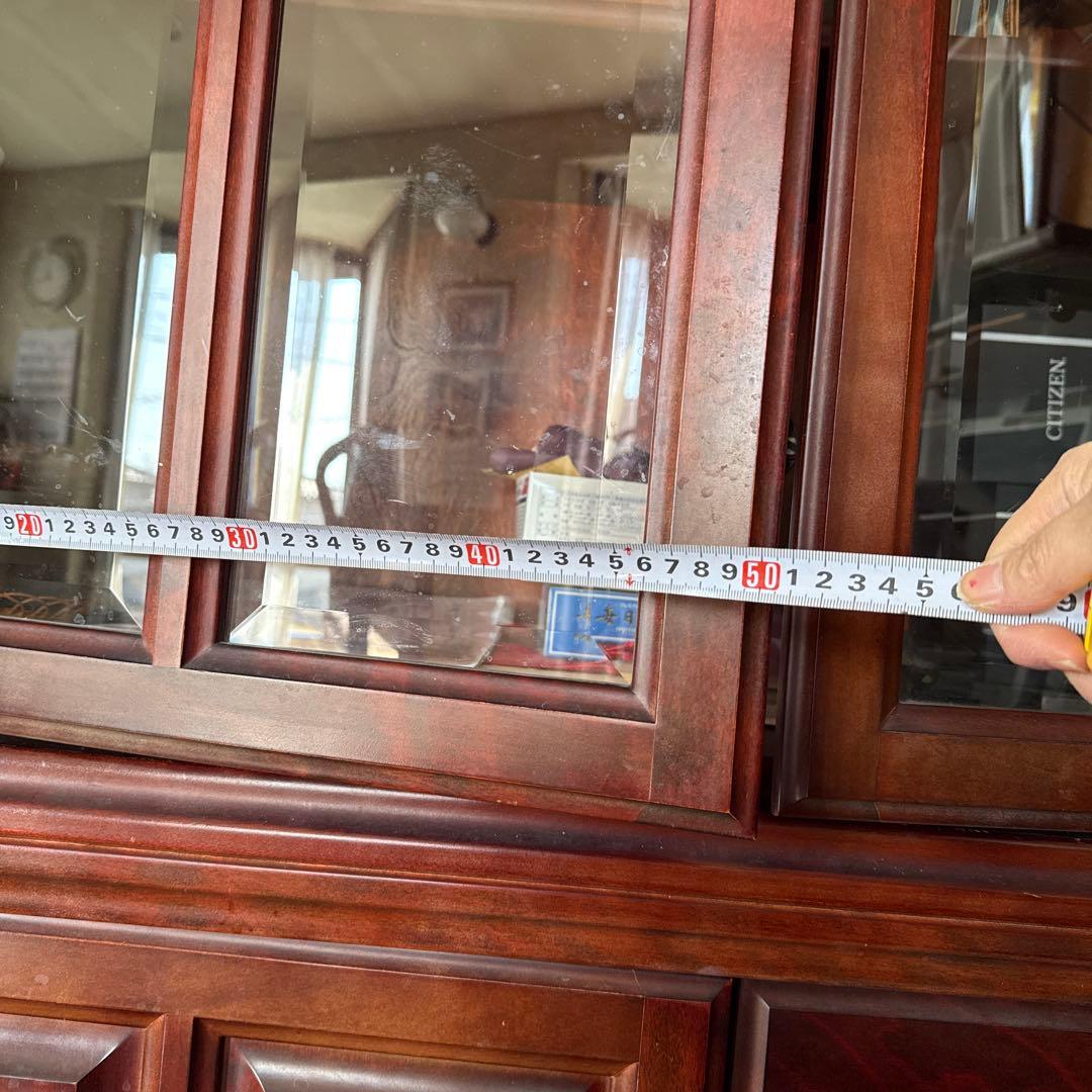 木製ガラス扉付きキャビネット＊アンティーク