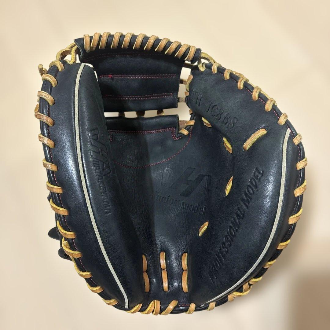 ハタケヤマ　少年軟式用キャッチーミット　湯もみの鉄人型付け