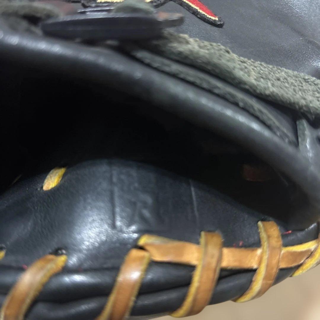 ハタケヤマ　少年軟式用キャッチーミット　湯もみの鉄人型付け