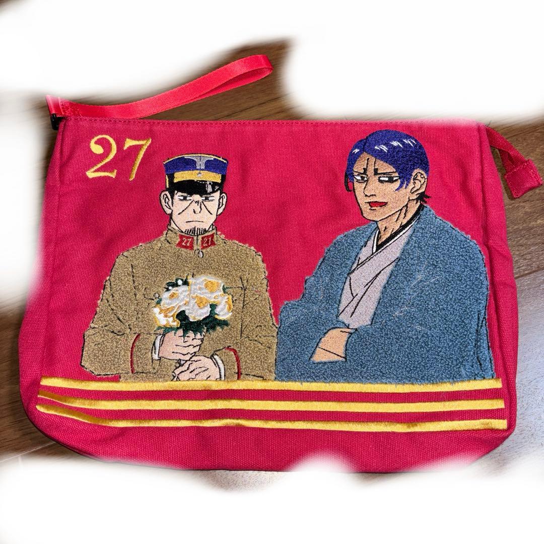ゴールデンカムイ　鯉登少尉と月島軍曹の刺繍ポーチ