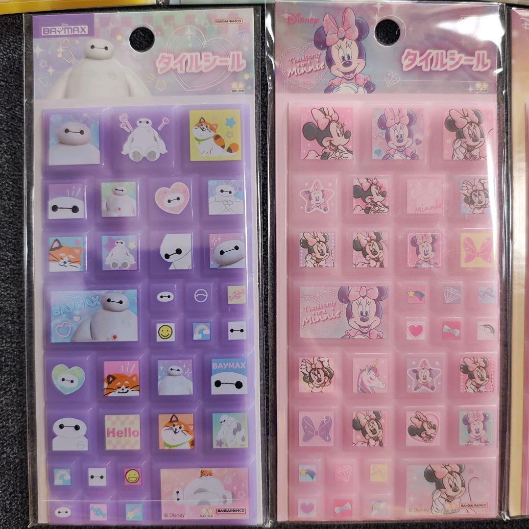 9枚まとめ売り！タイルシール たまごっち てんしっち ディズニー シール交換