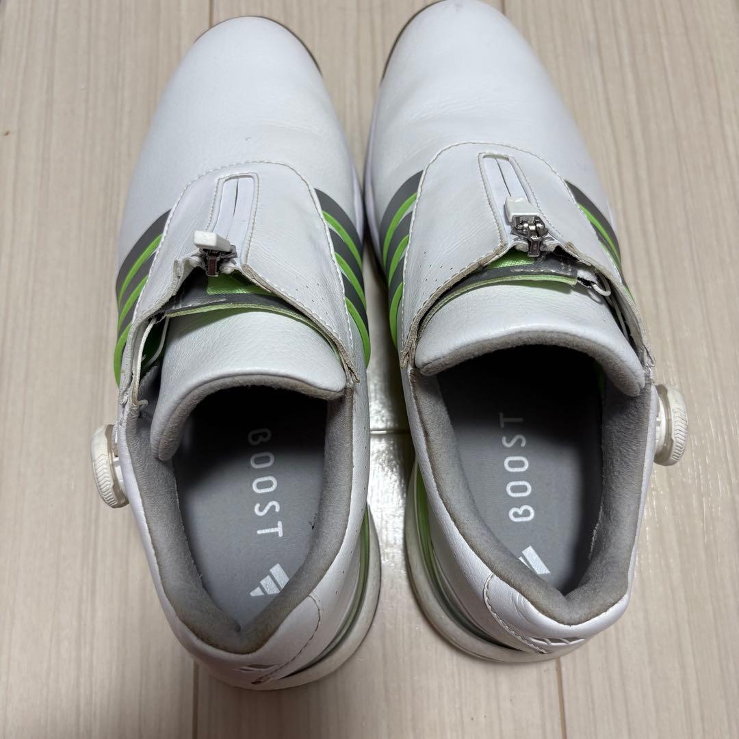 adidas GOOST ゴルフシューズ 女性用 ホワイト/グリーン