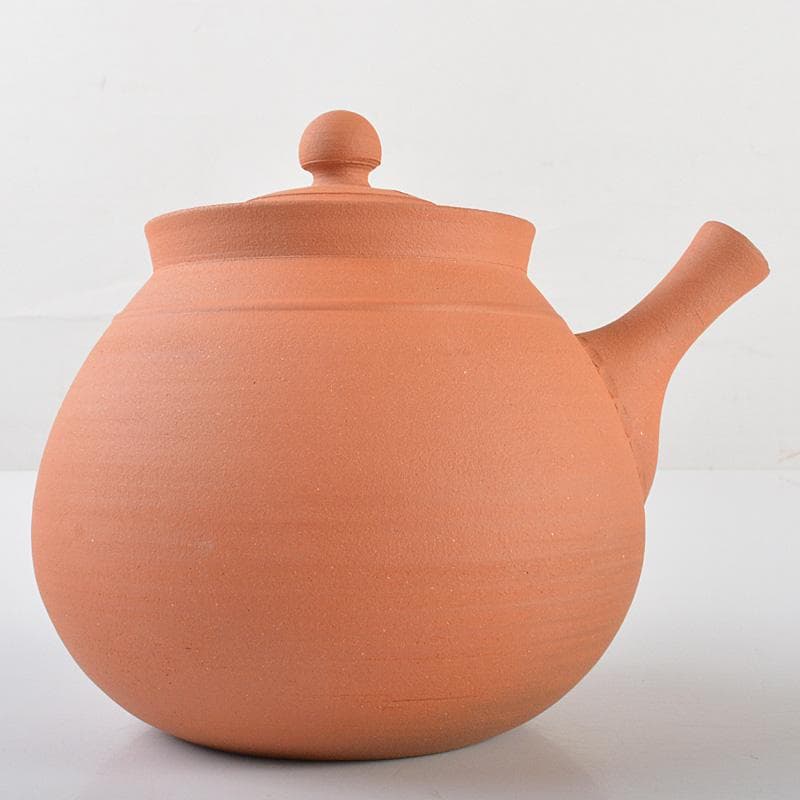 煎茶道具　常滑焼　山七窯　渡辺山七作　保宇夫良　横手急須　共箱　V　R6597