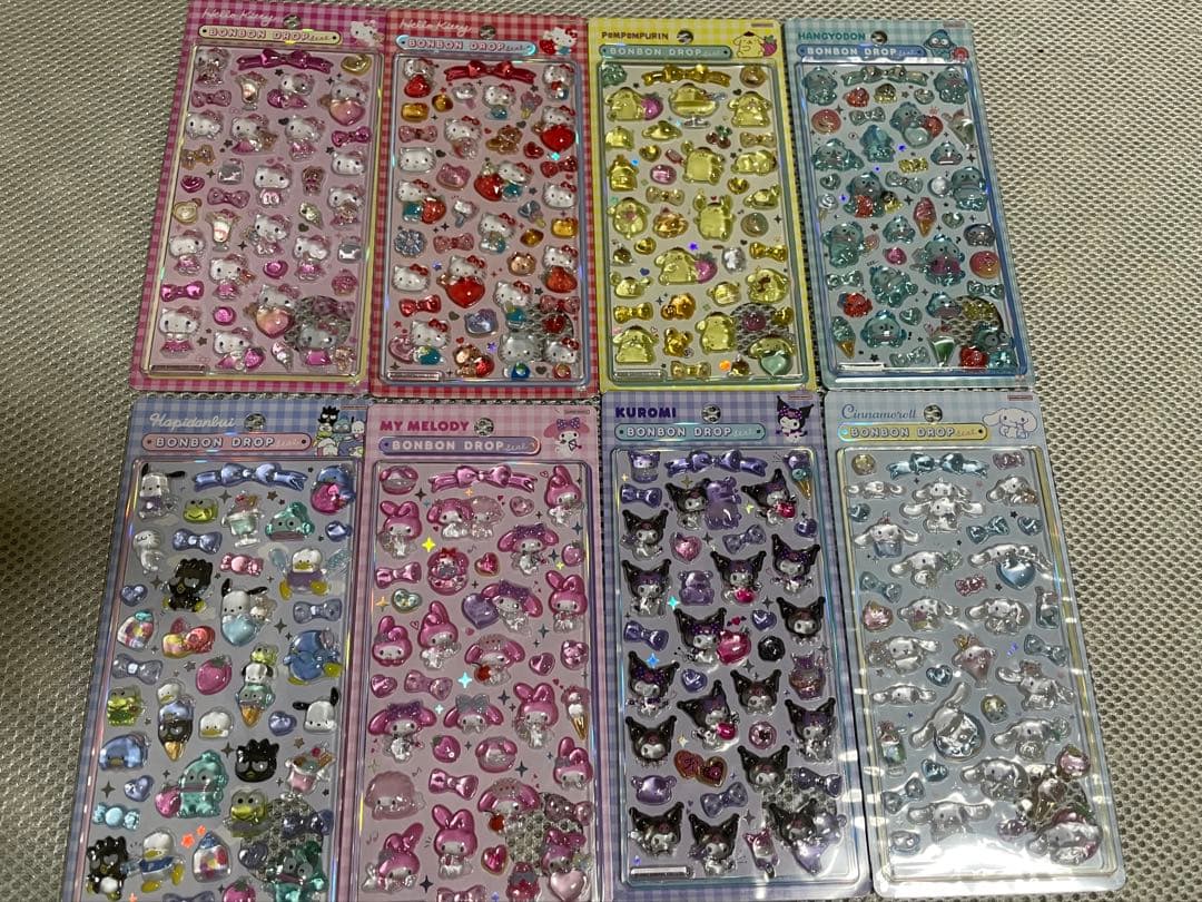 【正規品】ボンボンドロップシール第2弾通常サイズ サンリオコンプリート8点セット