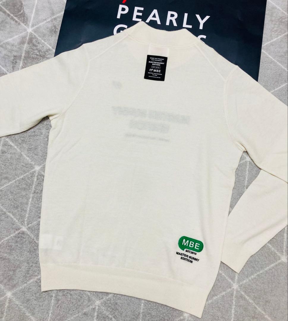 新品 パーリーゲイツ マスターバニー カシミヤ混 タートルネックニット 6LL白