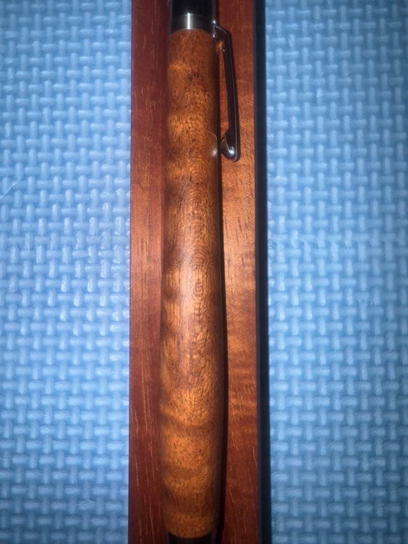 工房楔　サペリ杢　ボールペン　上杢