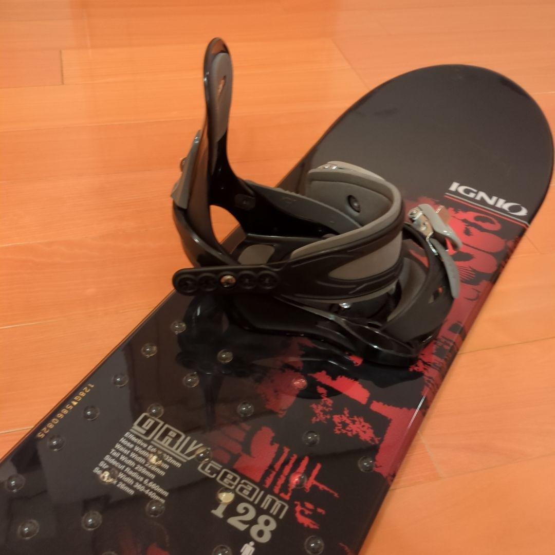 キッズスノーボード128cm IGNIO GRV×バイン　セット