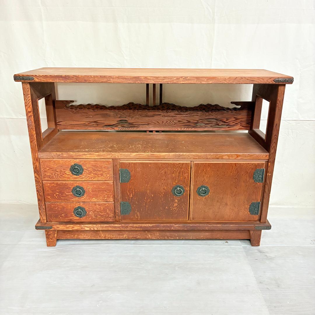 屋久杉 飾り棚 サイドボード うるし仕上げ