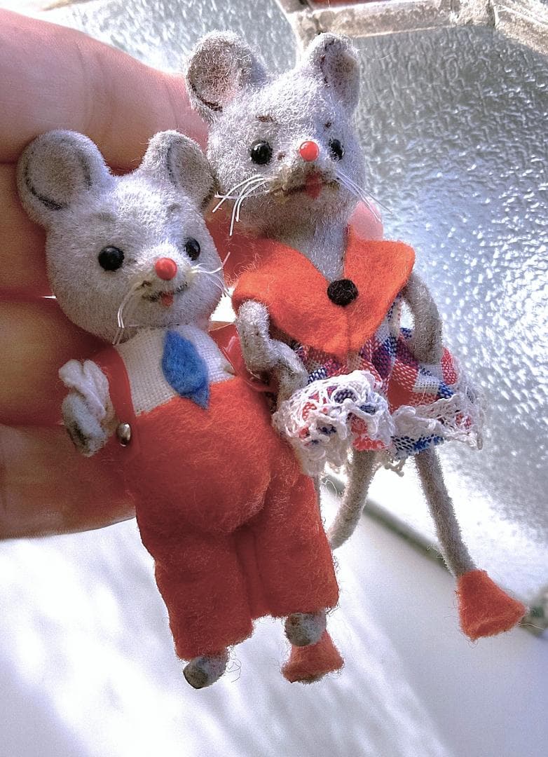 マウスの姉弟　ニャンコに気をつけて！WAGNER　ワグナー　ドイツ　アンティーク