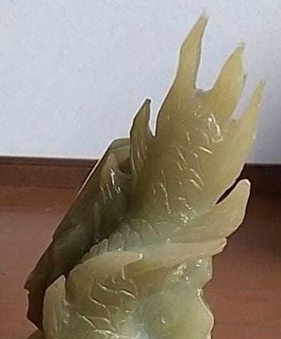 5%寄附◎ 玉石 龍型置物 家内安全 出世 金運縁起物