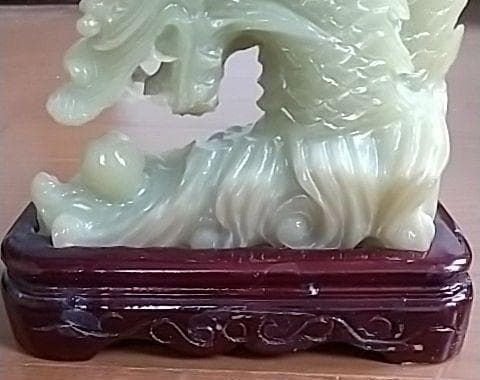 5%寄附◎ 玉石 龍型置物 家内安全 出世 金運縁起物