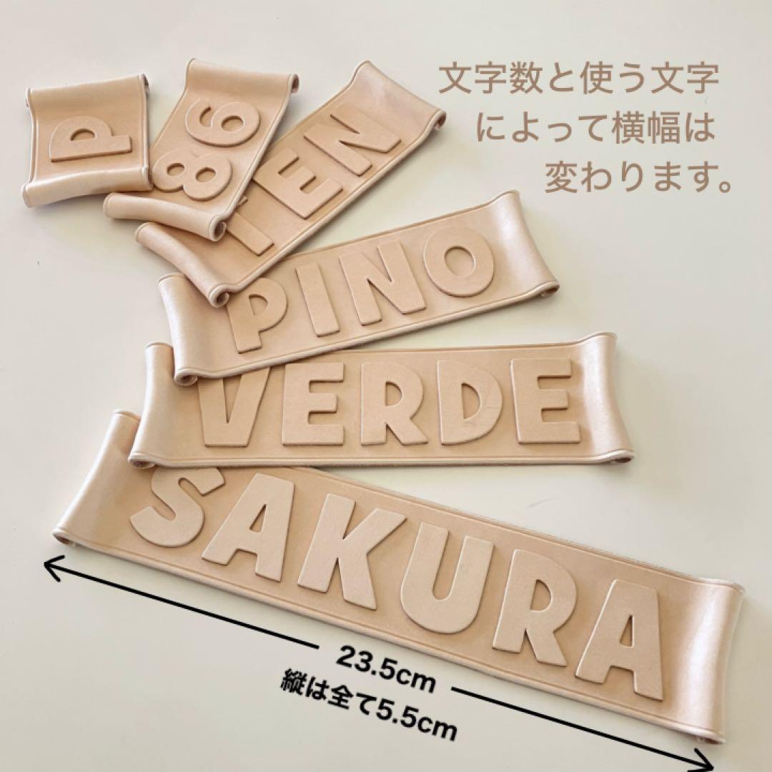 牛本革レザー【大きいネームプレート】オーダー受付ページ♡ネームタグ♡ペット鳥犬猫