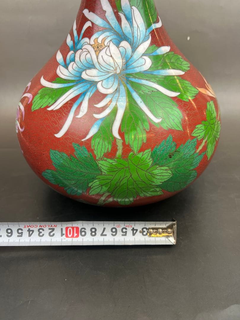 中国景泰蓝花瓶（日本七宝焼）高さ31cm送料込み