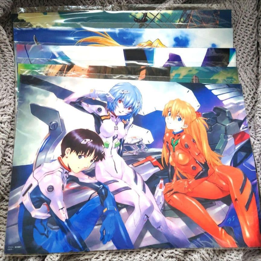 エヴァンゲリオン　貞本義行くじ　くじ引き堂　クリアポスター　コンプセット