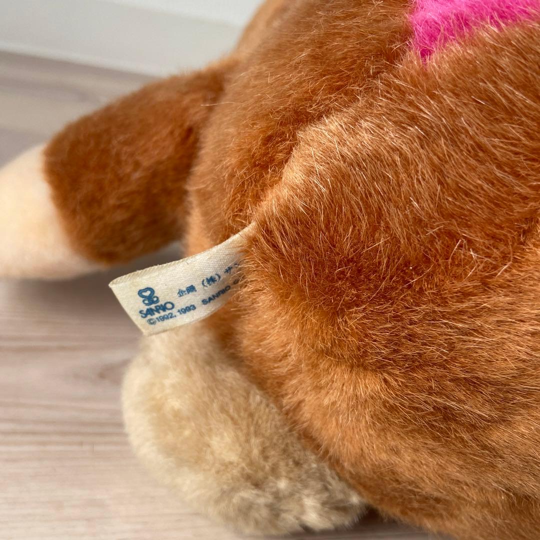 サンリオ旧ロゴ　おさるのもんきちぬいぐるみ 30cm 平成レトロ激レアグッズ
