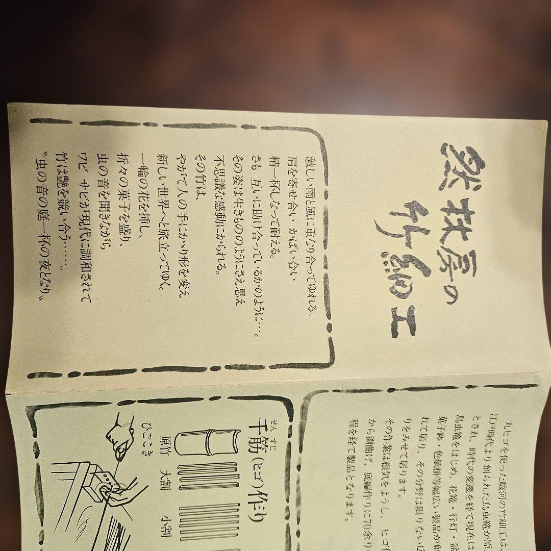 駿河　然林房　竹千筋細工　菓子器