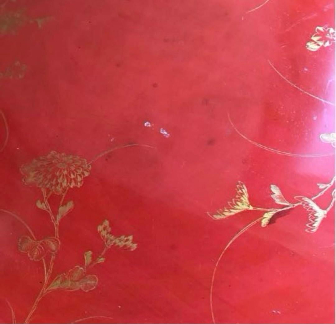 骨董　漆塗り　金彩　蒔絵　ちゃぶ台　飾り台　当時物　古道具　テーブル　脚取り外し