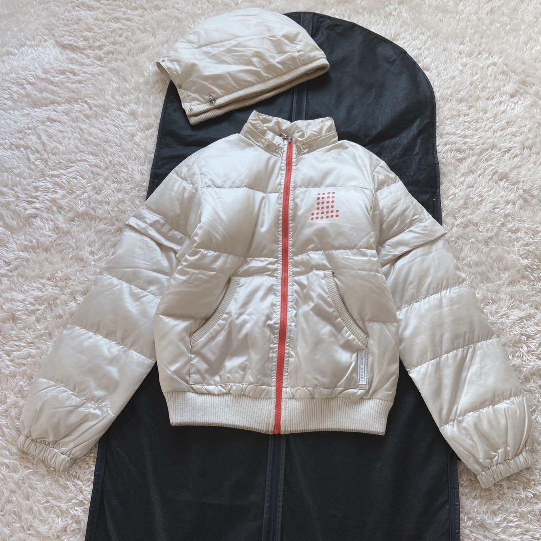 3way ランバンSPORT ダウンジャケット　袖着脱　フード付き　アイボリー