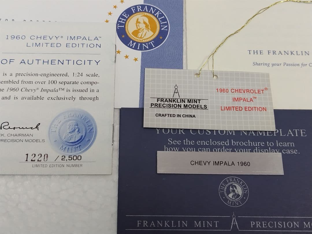 フランクリンミント　1960シボレーインパラ　リミテッドエディション　1/24