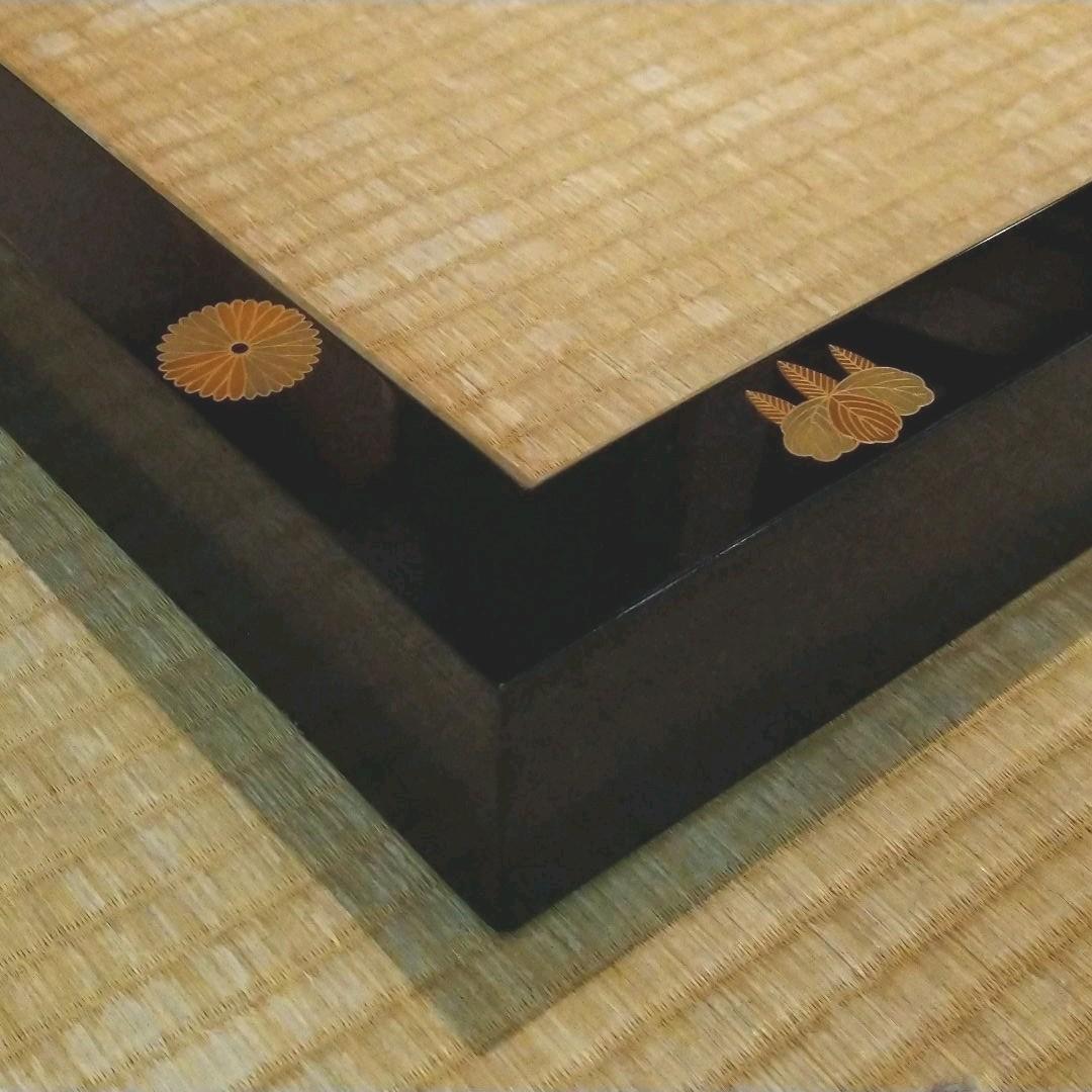 【茶道具】四君子蒔絵　炉縁　司光作