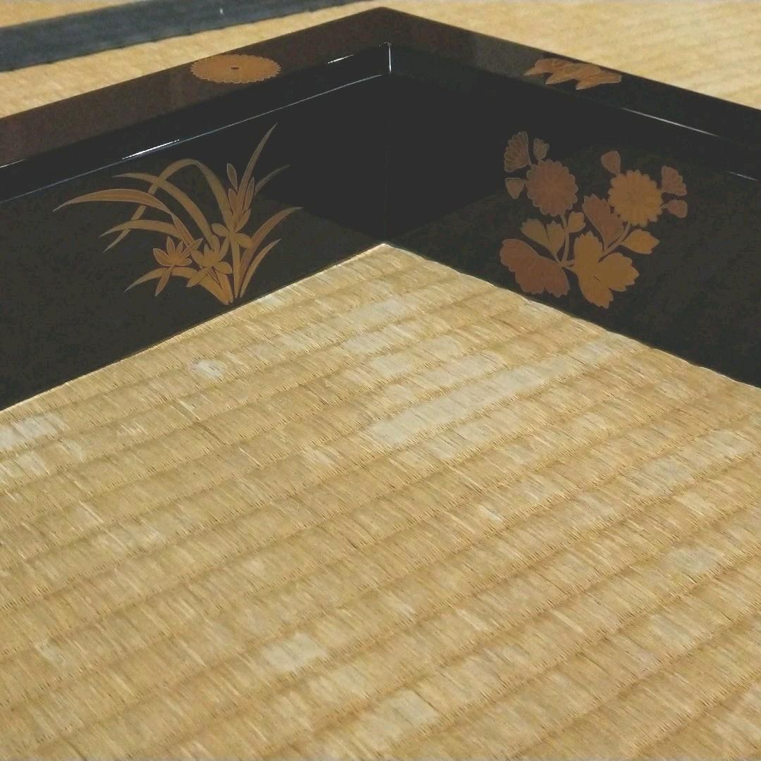 【茶道具】四君子蒔絵　炉縁　司光作