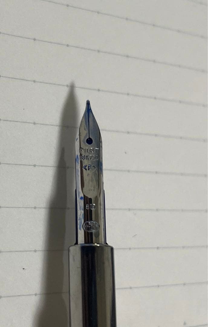 パイロット キャップレス万年筆 デシモ F ペン先:18金ライトブルー