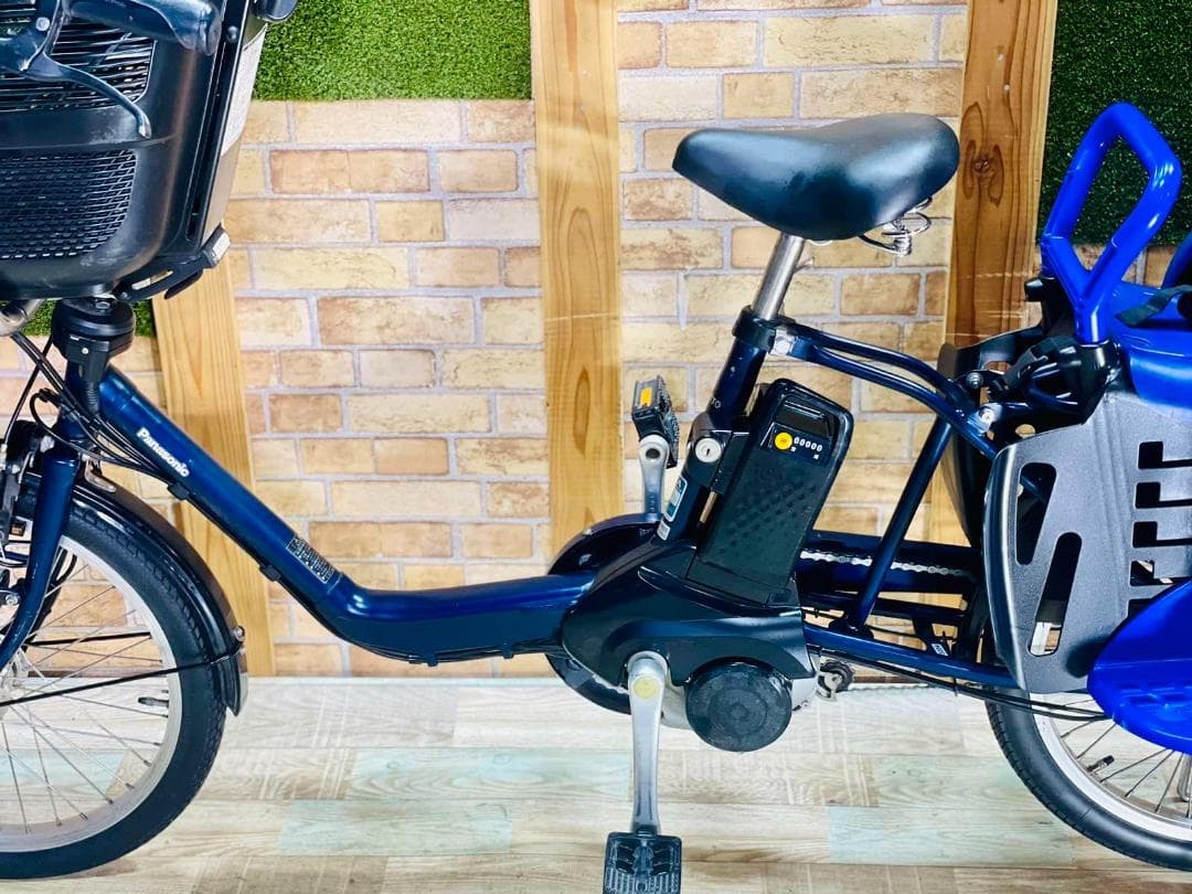 ネイビー 大容量 パナソニック 子供乗せ電動アシスト自転車 H3204