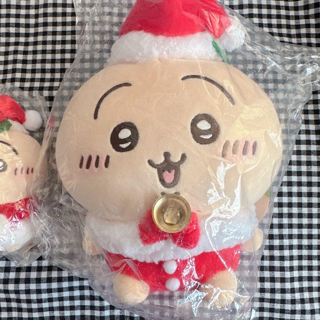 【お顔厳選】ちいかわ サンタさんだ！持ちますマスコット うさぎ　ぬいぐるみセット