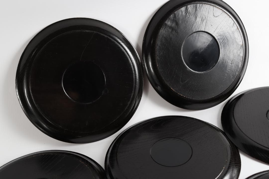 茶道具 日ノ丸盆 丸盆 七枚 煎茶道具