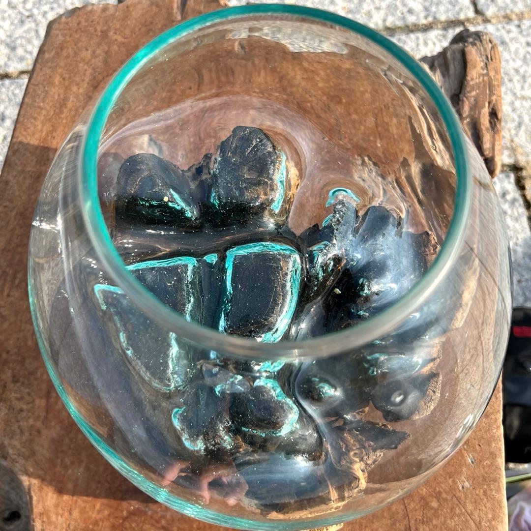 流木ガラスオブジェ特大F 花瓶 金魚鉢 テラリウム フラワーポット 水槽 アート