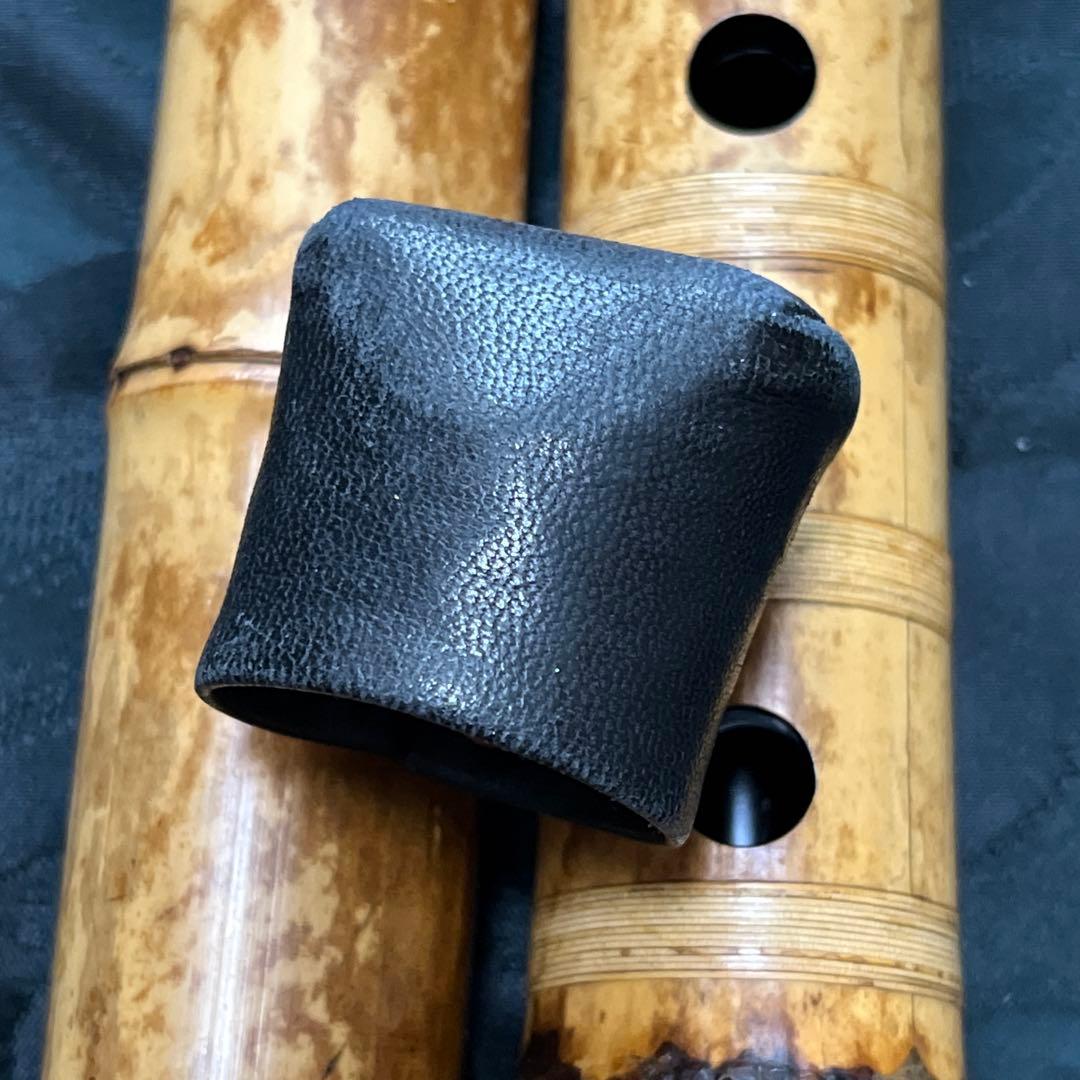 尺八 琴古流 在銘 中継ぎ緩み無し ２尺管 中継ぎ籐巻き銀三線 音出し確認済