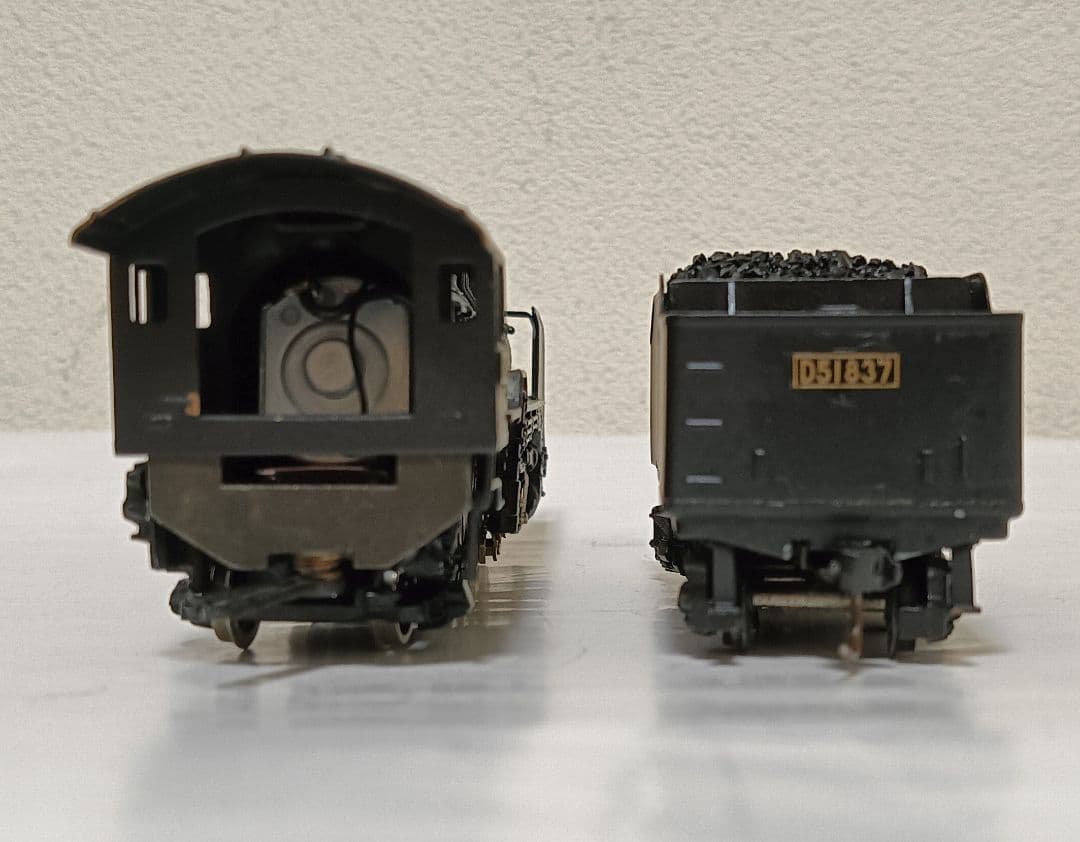 n*o様 HOゲージ アダチ Ｄ51蒸気機関車 集煙装置付 モーター交換メンテナ