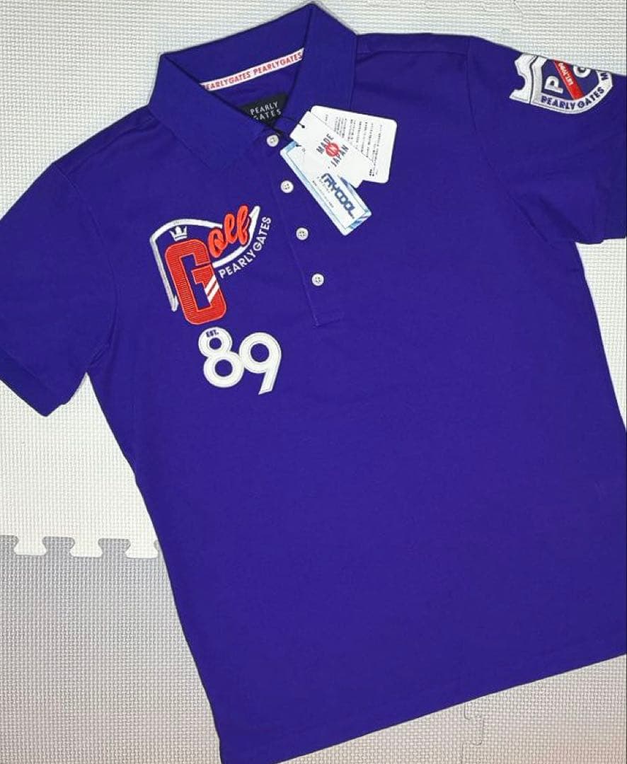 パーリーゲイツ トライクール Wエンブレムポロシャツ（パープル／4）