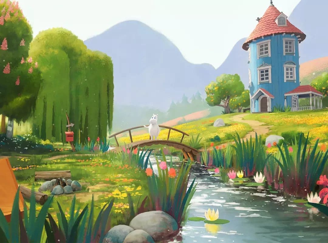 １7777円～値下げ❗ムーミン谷✨フィギュア展示用✨ジオラマ✨３５㎝✨限定１品❗