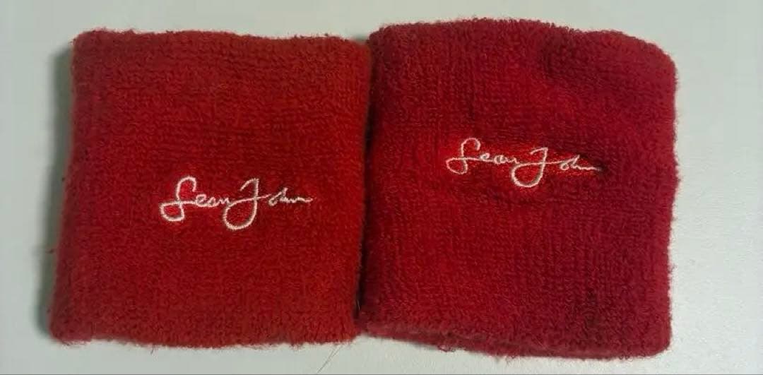 Sean john リストバンド レッド 2個セット