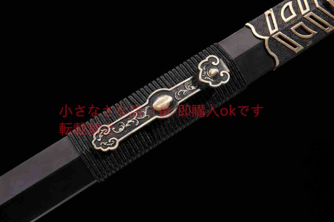 如意八面漢剣百錬文紋鋼急冷ブルー 古兵器 武具 刀装具 日本刀 模造刀 居合刀