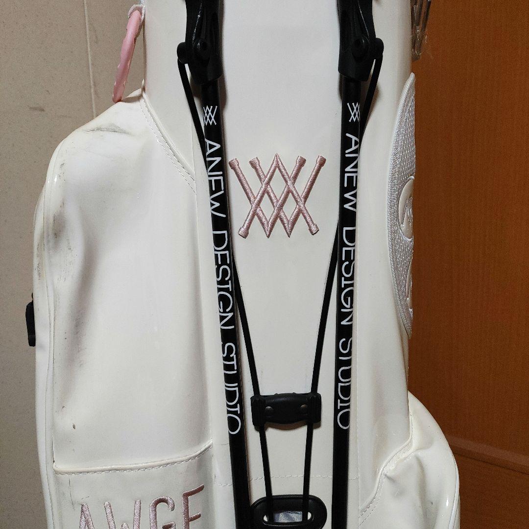 A NEW GOLF★アニューゴルフ★スタンド式キャディバッグ★ホワイト×ピンク