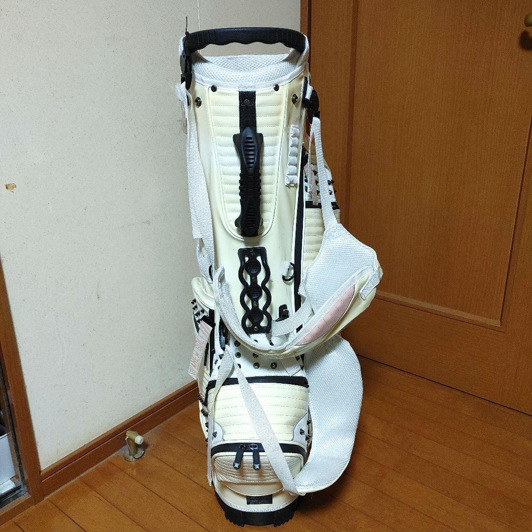 A NEW GOLF★アニューゴルフ★スタンド式キャディバッグ★ホワイト×ピンク