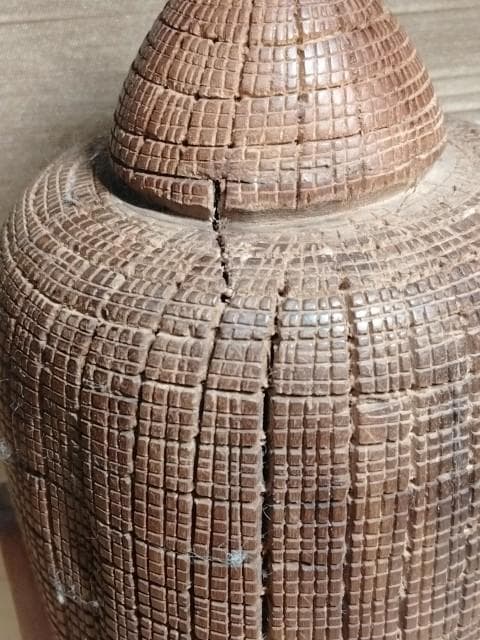 仏頭　木　堅木　柔和　美　高18cm　570g　T108