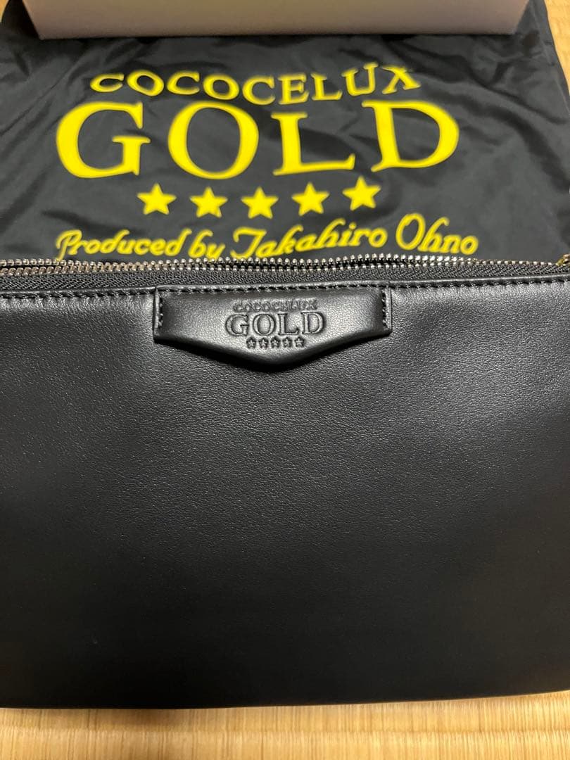 COCOCELUX GOLD レザーバッグ 黒