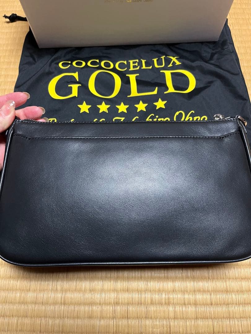 COCOCELUX GOLD レザーバッグ 黒