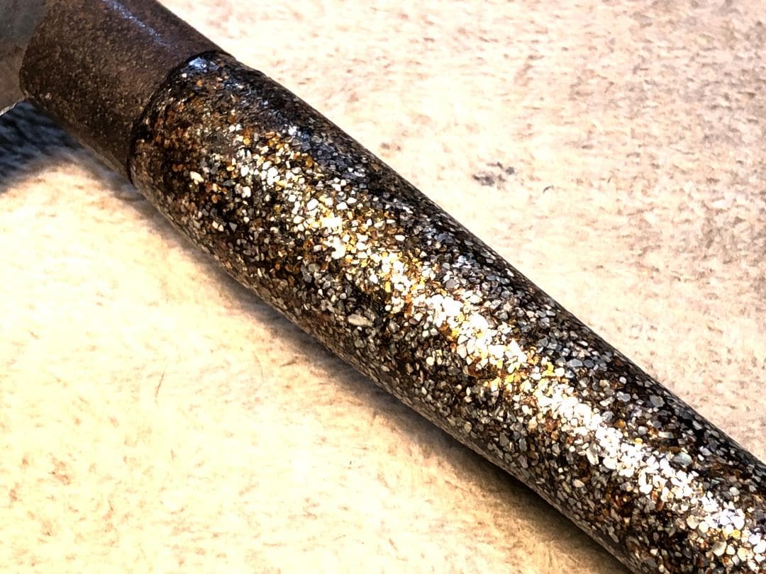 【 螺鈿括れ柄鎌 】　時代品