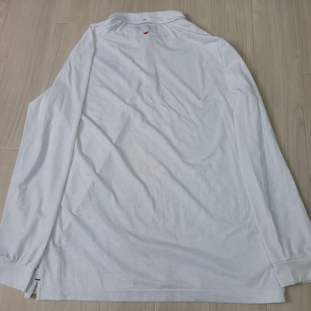 美品　and per se 長袖ポロシャツ LL ホワイト　LLサイズ　メンズ