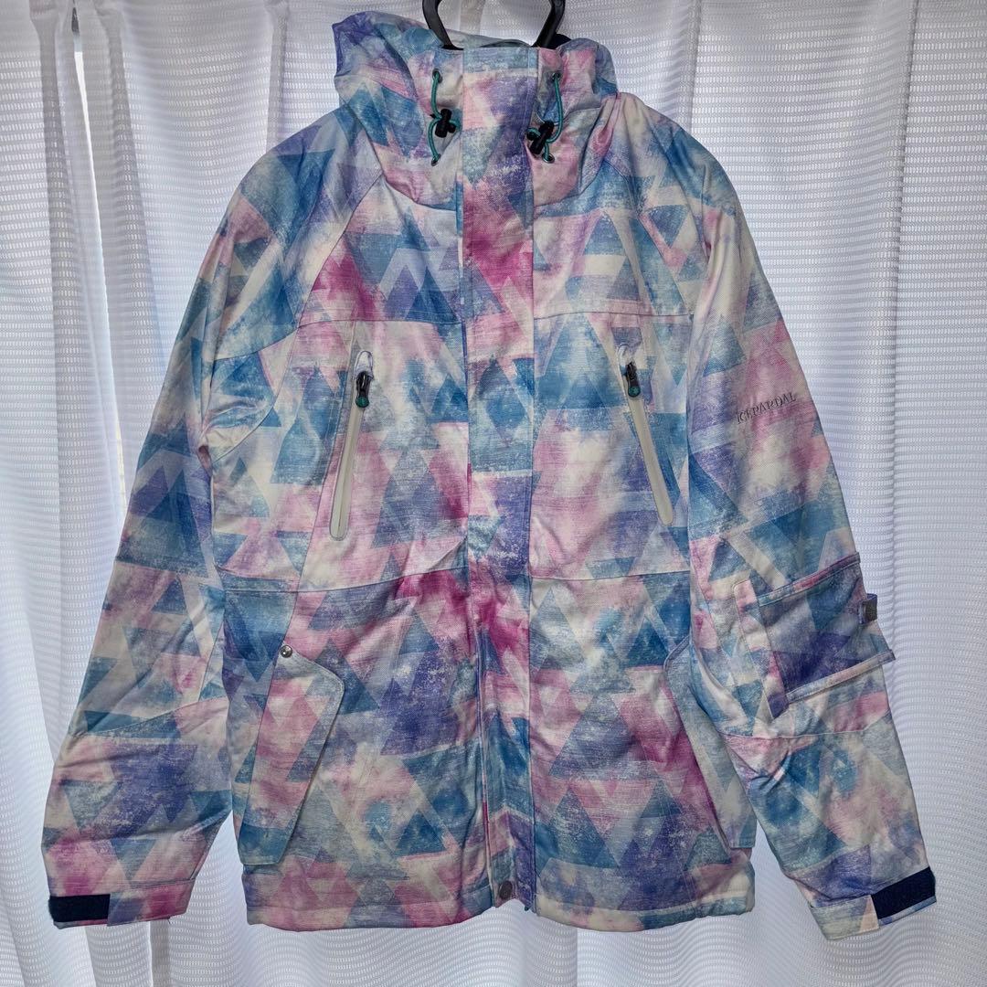 【着用2回・5点セット】スノボウェア上下・ゴーグル・グローブ・ニット帽付