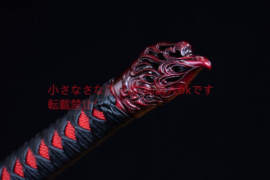 蒼鸞烈炎刺繍春刀-高性能マンガン鋼 武具　刀装具　日本刀　模造刀 居合刀