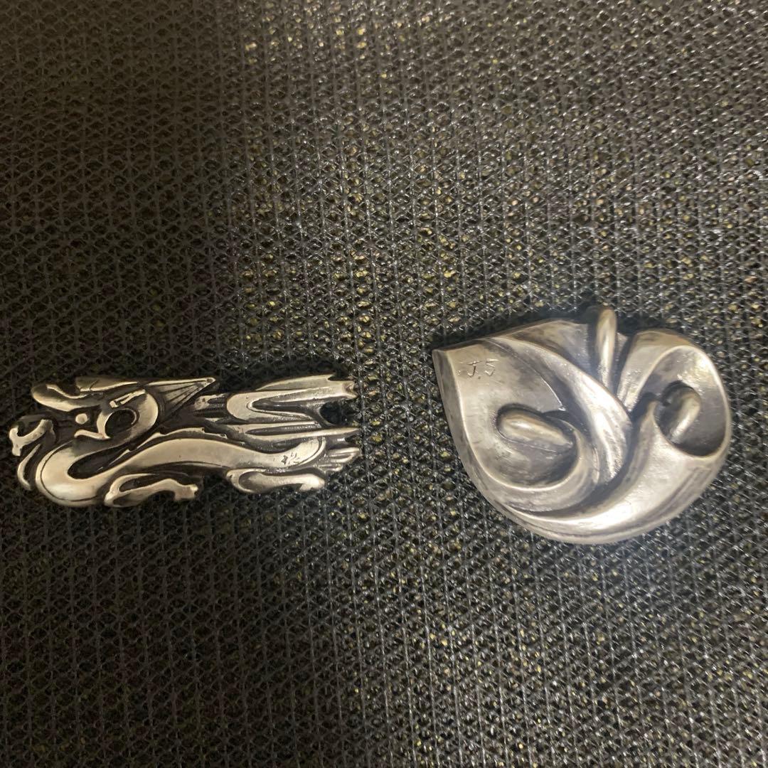 作家物　在銘　銀製　帯止　2個セット　送料込み