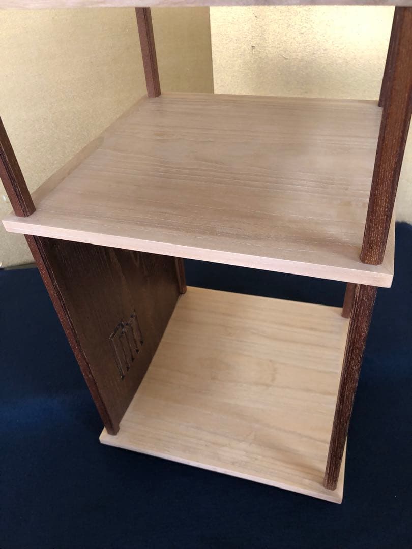 《R》茶道具 源氏棚 組立式 塗師 表完作 共箱付　250909H4