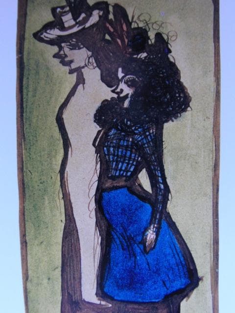 パブロ ピカソ、【母と娘】希少な画集画より 初期作品、状態良好