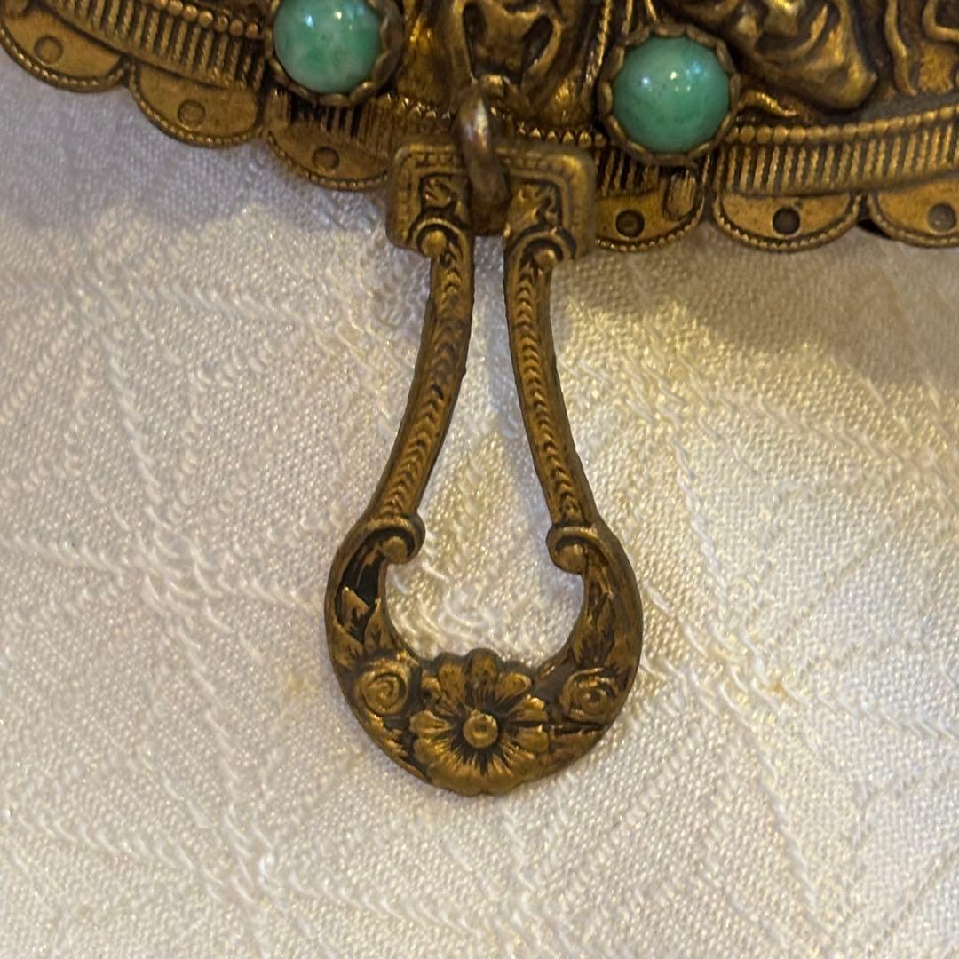 【希少・フランス製】アンティーク 口金金具　プチポアン サンプルタグ付100年前