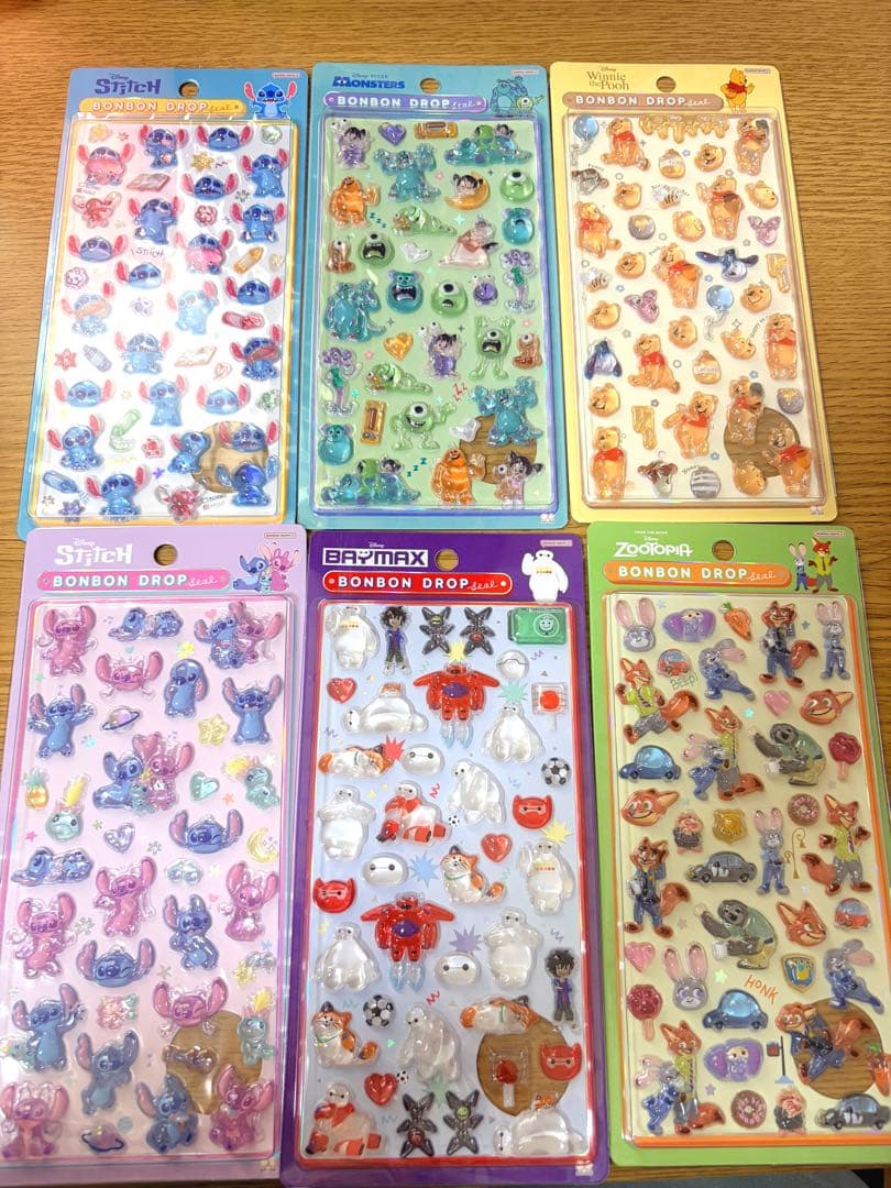 正規品 ボンボンドロップシール ディズニー 6種類